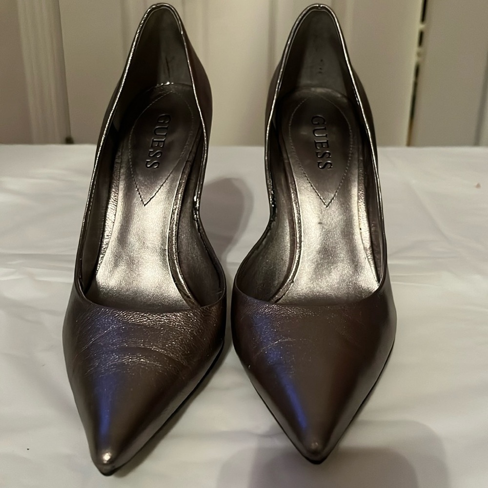 Guess Metallic Gray Heels